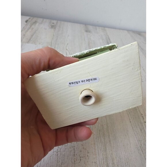 Seasons Cannon falls paper mache village house light up green sparkle decor - Picture 7 of 8